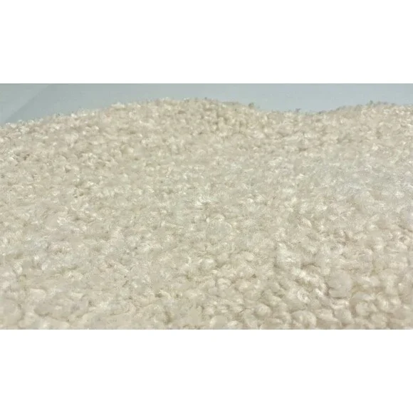 7 For All Mankind Womens Large Sherpa Teddy Shacket Oversized Cream Soft Preppy - Picture 13 of 13